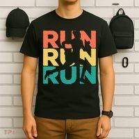 Retro Vintage Running Gift For Runners T-Shirt thumb 6