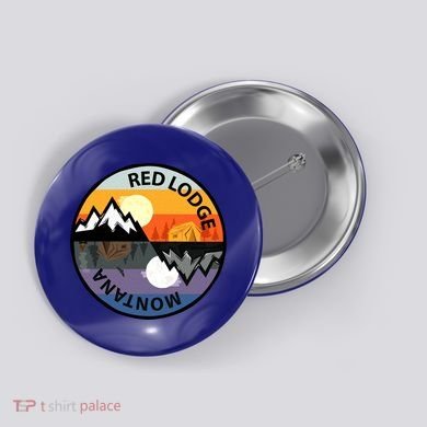 Retro Vintage Red Lodge Montana Souvenir Camping Meaningful Gift Button