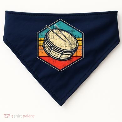 Retro Vintage Snare Drum Marching Band Drumline Drummer USA-Made Doggie Bandana