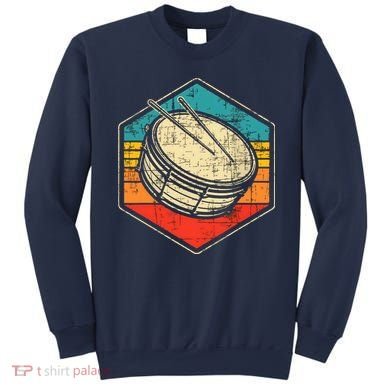 Retro Vintage Snare Drum Marching Band Drumline Drummer Sweatshirt