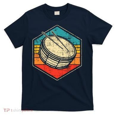 Retro Vintage Snare Drum Marching Band Drumline Drummer T-Shirt
