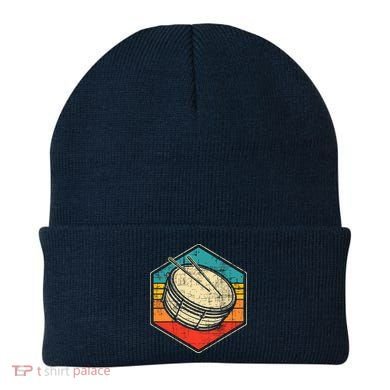 Retro Vintage Snare Drum Marching Band Drumline Drummer Beanie