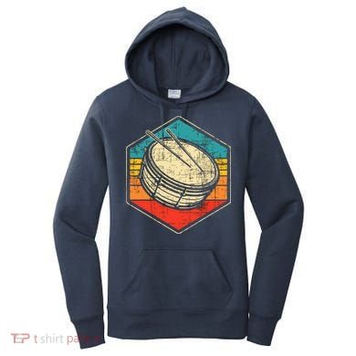 Retro Vintage Snare Drum Marching Band Drumline Drummer Women's Hoodie