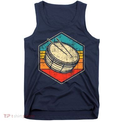 Retro Vintage Snare Drum Marching Band Drumline Drummer Tank Top