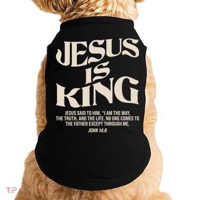 Retro Vintage Style Jesus Is King John 14:6 Doggie Tank