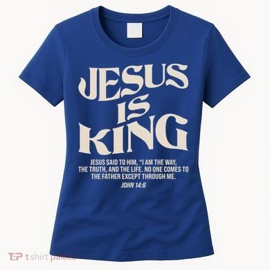 Retro Vintage Style Jesus Is King John 14:6 Women's T-Shirt