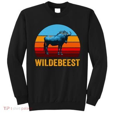 Retro Vintage Style Sunset Wildebeest Sweatshirt