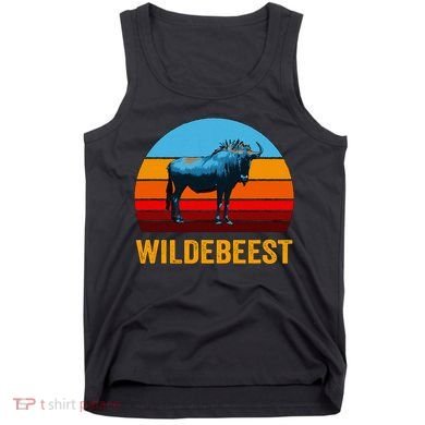 Retro Vintage Style Sunset Wildebeest Tank Top