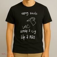 Rat Vaping Sucks Smoke A Cig Like A Man T-Shirt thumb 3