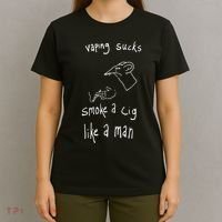 Rat Vaping Sucks Smoke A Cig Like A Man T-Shirt thumb 4