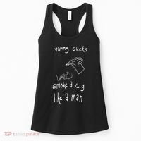 Rat Vaping Sucks Smoke A Cig Like A Man Women's Tank Top thumb 0