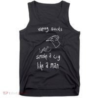 Rat Vaping Sucks Smoke A Cig Like A Man Tank Top thumb 0