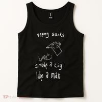 Rat Vaping Sucks Smoke A Cig Like A Man Tank Top thumb 2