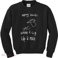 Rat Vaping Sucks Smoke A Cig Like A Man Kids Sweatshirt thumb 0