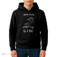 Rat Vaping Sucks Smoke A Cig Like A Man Kids Hoodie thumb 4