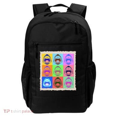 Retro Vintage Shark Attack Pop Art Poster Backpack