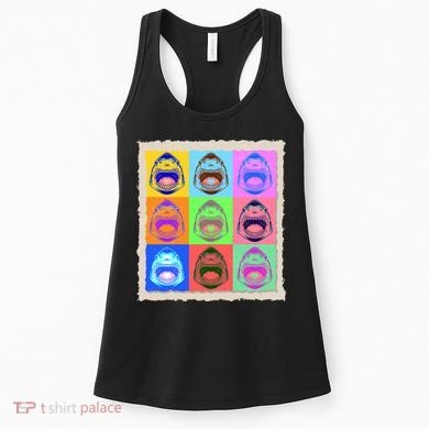 Retro Vintage Shark Attack Pop Art Poster Women's Tank Top