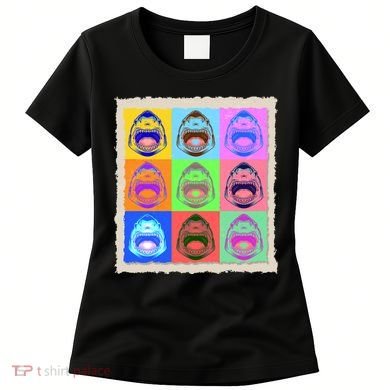 Retro Vintage Shark Attack Pop Art Poster Women's T-Shirt