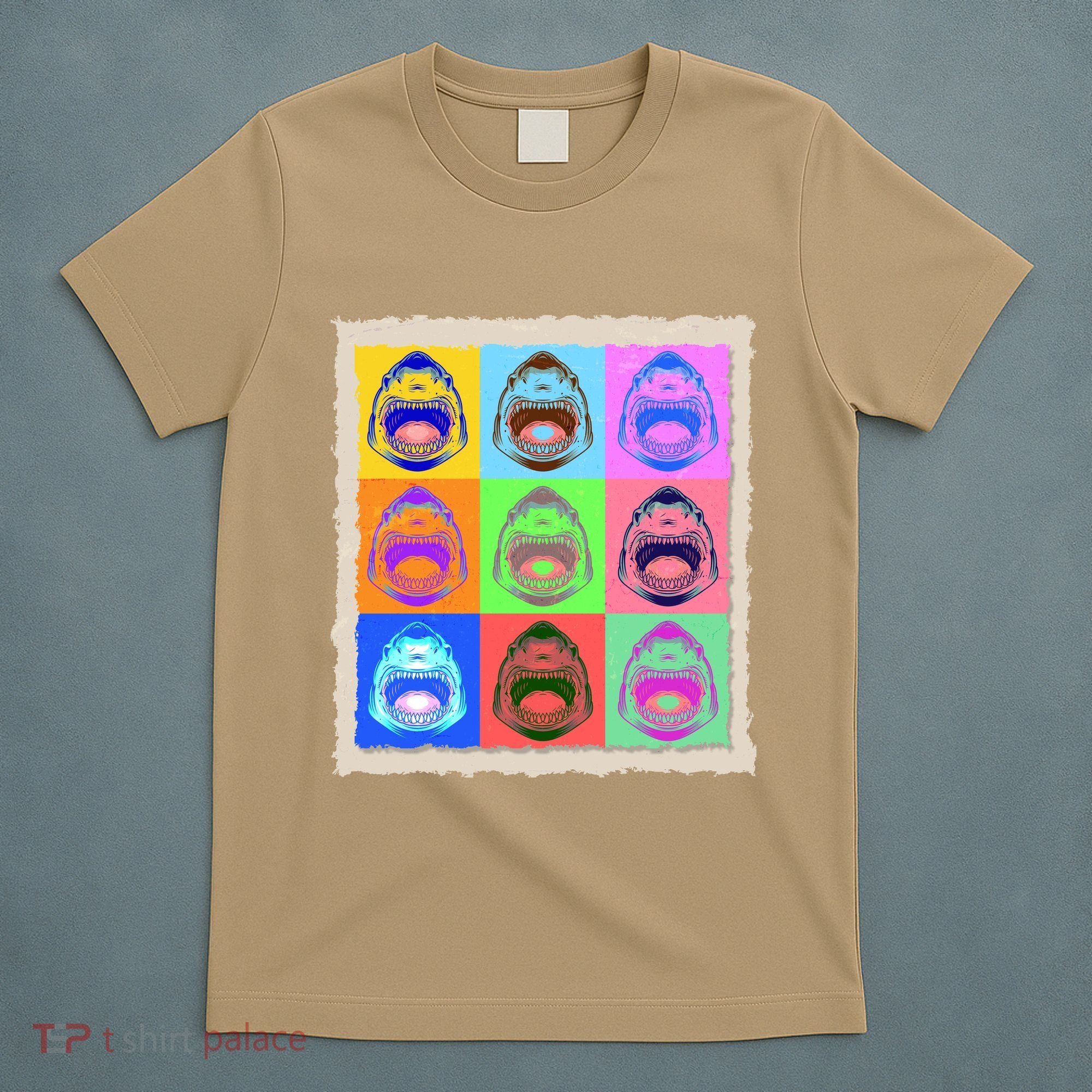 Retro Vintage Shark Attack Pop Art Poster T-Shirt