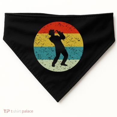 Retro Vintage Saxophone USA-Made Doggie Bandana