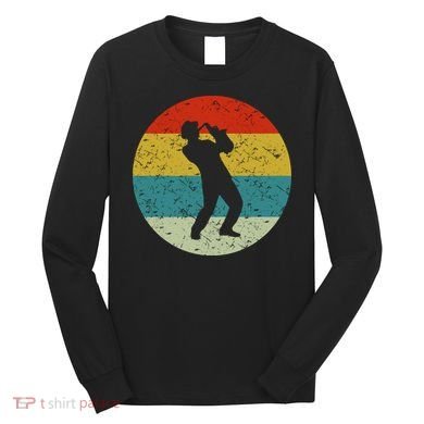Retro Vintage Saxophone Long Sleeve Shirt