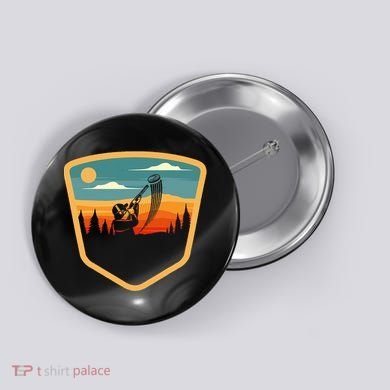Retro Vintage Sporting Trap Clay Lover Skeet Clay Shooting Button