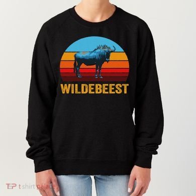 Retro Vintage Style Sunset Wildebeest Women's Sweatshirt