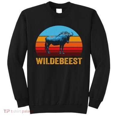 Retro Vintage Style Sunset Wildebeest Sweatshirt
