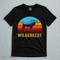 Retro Vintage Style Sunset Wildebeest T-Shirt thumb 5
