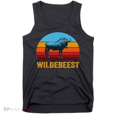Retro Vintage Style Sunset Wildebeest Tank Top