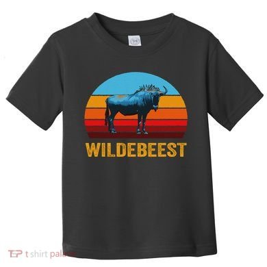 Retro Vintage Style Sunset Wildebeest Toddler T-Shirt