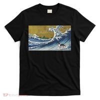 Retro Vintage Surfing A Wave Border Collie Lover T-Shirt thumb 0