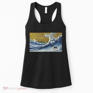 Retro Vintage Surfing A Wave Border Collie Lover Women's Tank Top