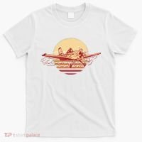Retro Vintage Sunset Airplane T-Shirt thumb 0