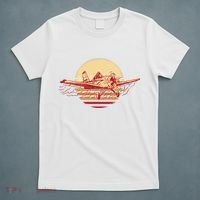 Retro Vintage Sunset Airplane T-Shirt thumb 5
