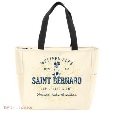 Retro Vintage Saint Bernard Tote Bag