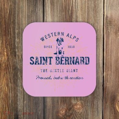 Retro Vintage Saint Bernard Coaster
