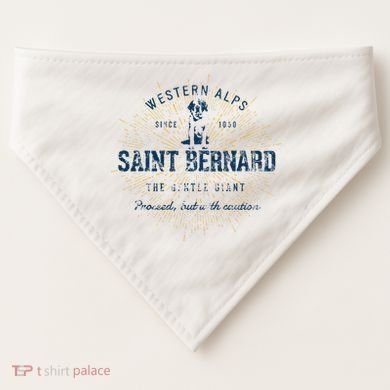 Retro Vintage Saint Bernard USA-Made Doggie Bandana