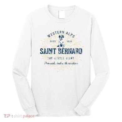 Retro Vintage Saint Bernard Long Sleeve Shirt