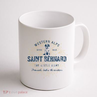 Retro Vintage Saint Bernard Coffee Mug back