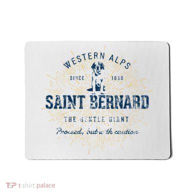 Retro Vintage Saint Bernard Mousepad