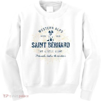 Retro Vintage Saint Bernard Kids Sweatshirt