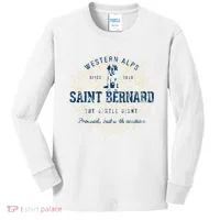Retro Vintage Saint Bernard Kids Long Sleeve Shirt thumb 0