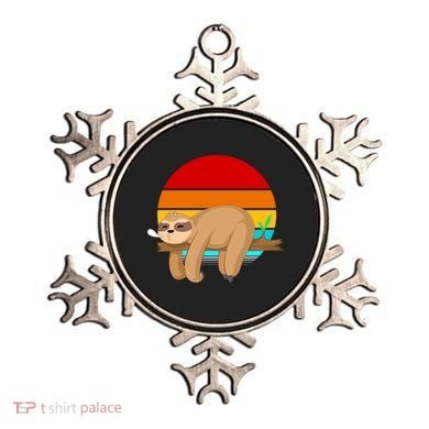 Retro Vintage Sloth Ornament