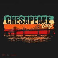 Retro Vintage Sunset Chesapeake Bay T-Shirt thumb 7