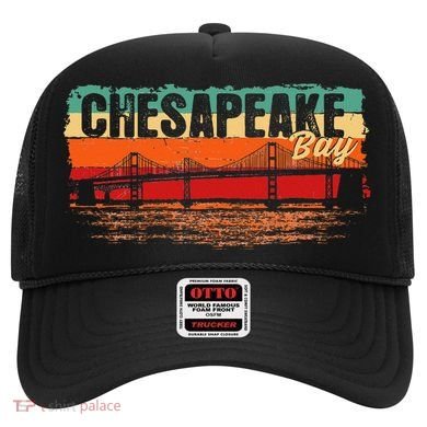 Retro Vintage Sunset Chesapeake Bay Hat