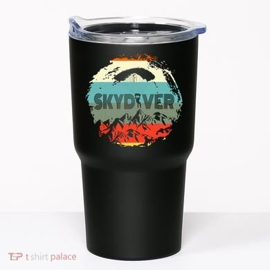 Retro Vintage Skydiver Skydiving Parachuting Skydive Gift Tumbler