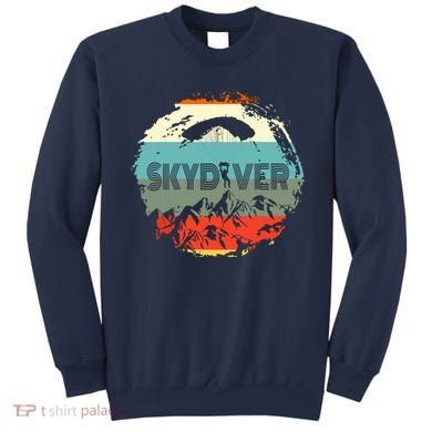 Retro Vintage Skydiver Skydiving Parachuting Skydive Gift Sweatshirt