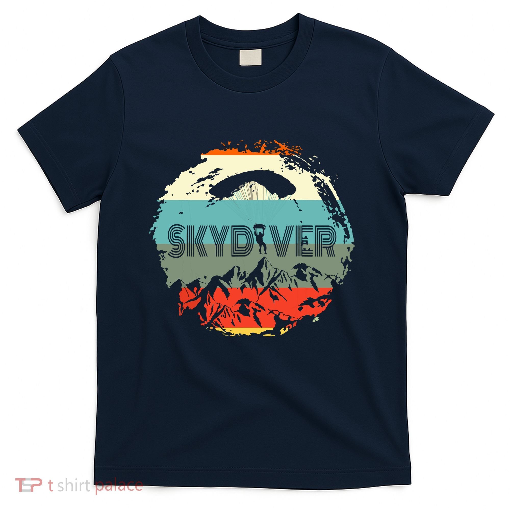 Retro Vintage Skydiver Skydiving Parachuting Skydive Gift T-Shirt