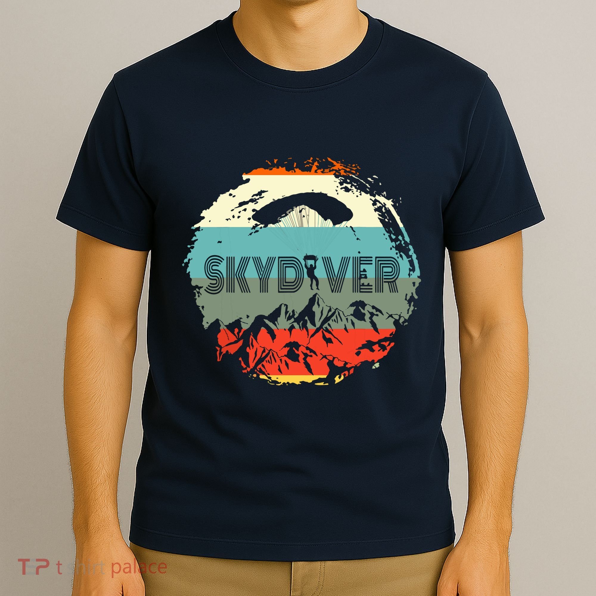 Retro Vintage Skydiver Skydiving Parachuting Skydive Gift T-Shirt